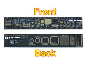 PCB Ruler  6 Inch with Gold Components Templates