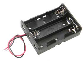 Series Battery Holder for Three 18650 Lithium Batteries