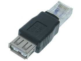 Network Interface RJ45 to USB-A Female Adapter