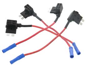 Pack of 4 - Automotive Fuse Tap Adapter & Holder for ATC/ATS Fuse