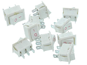 Pack of 10  SPDT (ON/ON)  Rocker Switch 6A/250VAC WHITE