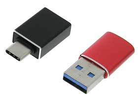 1ea USB Adapters- Type C-M to A-F & Type C-F to A-M