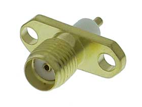 SMA Type Connector, 2 Hole Flange Mount Female