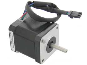 Stepmotor, 1.8 deg. NEMA 17, 4 Lead - Single Shaft - 2.1A