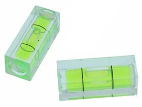 Pack of 2 - Mini Bubble Level - 1.5cm Square by 4cm Long