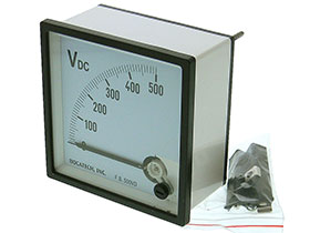 0-500VDC Class 1.5 Analog Panel Meter 3-3/4