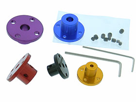 Set of 5 Sizes - Flange Couplings for 3,4,5,6 & 8mm Shafts