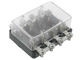 4 x Cartridge Fuse Blocks for 6 x 30mm & 1/4