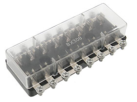 8 x Cartridge Fuse Blocks for 6 x 30mm & 1/4