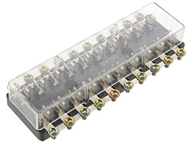 10 x Cartridge Fuse Blocks for 6 x 30mm & 1/4