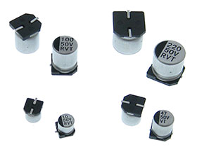 Pack of 8 - 50Vdc SMD Electrolytic Caps - 2ea of 4 Values