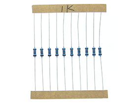 Pack of 10 - 1K Ohm 1/4 Watt 5% Resistor