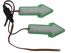 Flashing  2 Arrow Set  - 12VDC- Green/Green