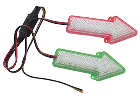 Flashing  2 Arrow Set  - 12VDC- Red/Green