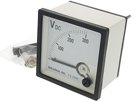 0-300VDC Class 1.5 Analog Panel Meter 2-13/16