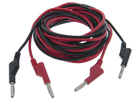 Set of 2 - 3 meter (11.5') Red & Black Banana Test Leads