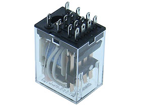 Relay - 4PDT - 3A, 24VAC Coil with LED