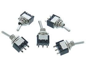 Pack of 5 - SPDT ON-(MOM) Mini Toggle Switch