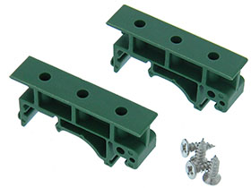 Rair of DIN Rail Plastic Brackets for Terminal Strips