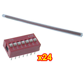 Tube of 24, 7 Position DIP Switch