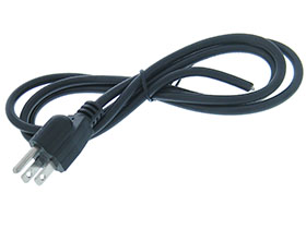 Pigtail Power Cord, 18-3 AWG, 1.4m NEMA 5P Plug