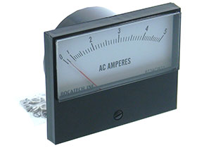 0-5AC Amps, Wide View Analog Panel Meter