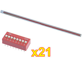 Tube of 21, 8 Position DIP Switch