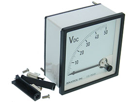 0-50VDC Class 1.5 Analog Panel Meter 3-3/4