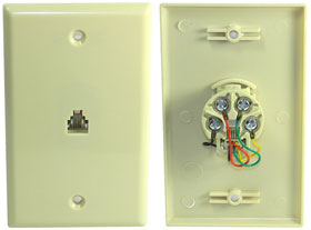 RJ-11 WALL PLATE BEIGE