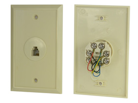 RJ-12 WALL PLATE BEIGE