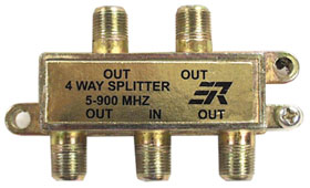 TV 4 Way Wideband Splitter