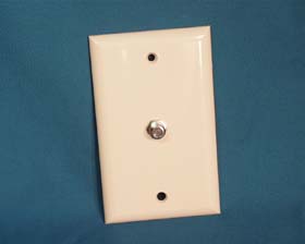 WALL PLATE 1 F CONNECTOR IVORY