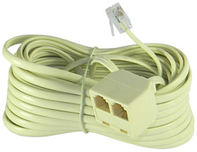 Phone Splitter Cable, RJ11 6 X 4  2 Way  Adapter (Y)  25ft.