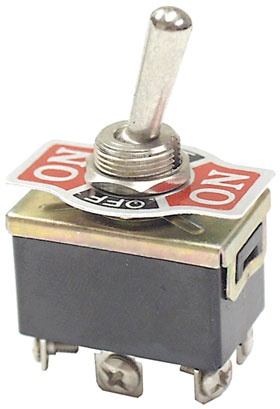 DPDT On-Off-On Full Size Toggle Switch, 10A