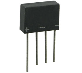 2A, 50PIV In-Line Bridge Rectifier