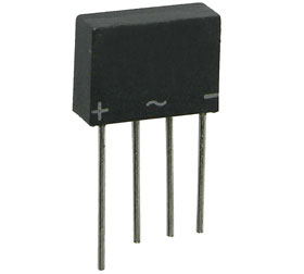 2A, 400PIV In-Line Bridge Rectifier