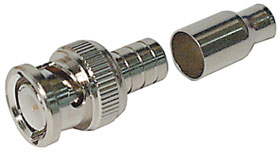 BNC Type Connector, Male Crimp for RG-58