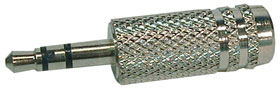 1/8in. (3.5mm) Stereo Phone Plug, Metal Back Shell