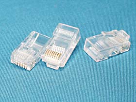 RJ-45 8 X 8 Modular Plug, Flat Cable UL