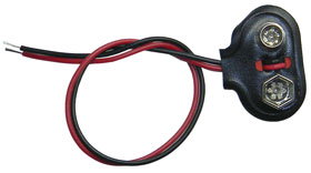 9V Battery Clip, Side Leads