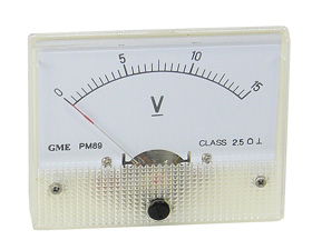 0-15VDC Class 2.5 Analog Panel Meter