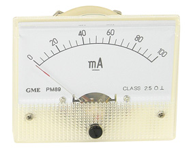 0-100mADC Class 2.5 Analog Panel Meter