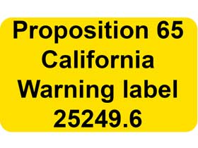 CALIFORNIA   PROP 65 LABELED